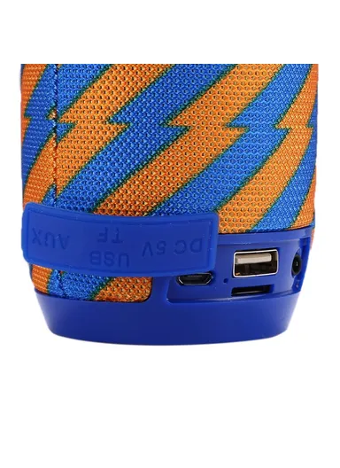 10W 1200mAh TF Card Rechargeable USB Multi-Function Bluetooth 4.2 Speaker with MIC Hands-Free TG106 (W7 x H16)cm - Blue/Orange