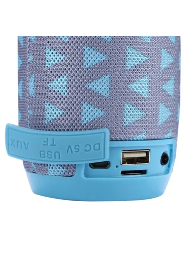 10W 1200mAh TF Card Rechargeable USB Multi-Function Bluetooth 4.2 Speaker with MIC Hands-Free TG106 (W7 x H16)cm - Cyan/Grey