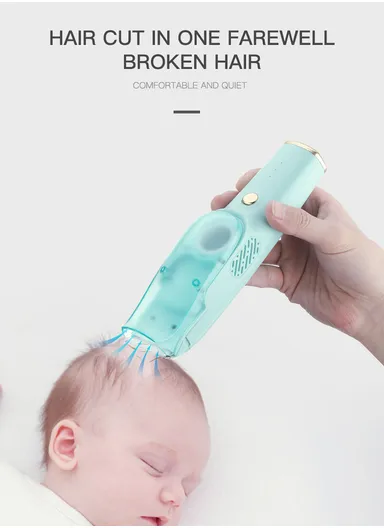 5W 800mAh Rechargeable Vacuum Baby Children Low Noise Hair Clipper V-151 (L19 x W4 x T5)cm