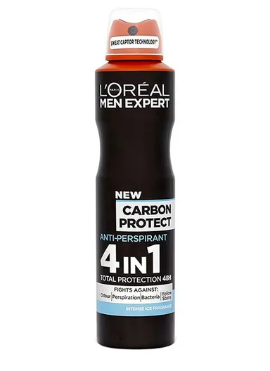 150ml L'Oreal Paris Men Expert- Carbon Protect 4 in 1 Total Protection Deodorant Spray 