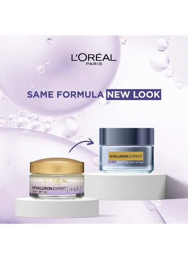 50ml L'Oreal Paris Hyaluron Expert Moisturiser and Plumping Anti-Aging Day Cream with Hyaluronic Acid