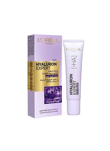 15ml L'Oreal Paris Hyaluron Expert Moisturiser and Anti-Aging Eye Cream with Hyaluronic Acid