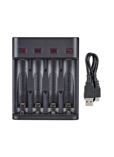 4 Slots Universal Intelligent Smart Battery Charger For NI-MH/NI-CD AA AAA Batteries BH-804U (L7.8 x W6.2 xH2.5)cm