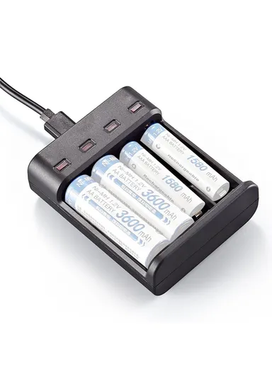 4 Slots Universal Intelligent Smart Battery Charger For NI-MH/NI-CD AA AAA Batteries BH-804U (L7.8 x W6.2 xH2.5)cm