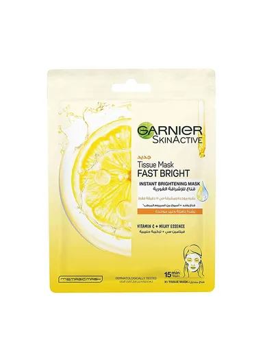 28g Garnier Skin Active Fast Bright Tissue Mask For uneven &amp; Dull Skin