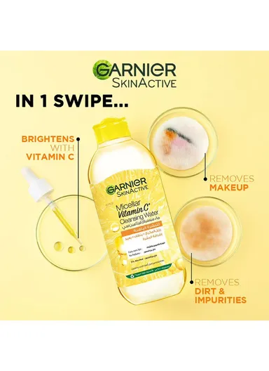 400ml Vitamin C Micellar Water Facial Brightening Cleanser and Makeup Remover