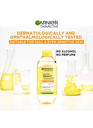 400ml Vitamin C Micellar Water Facial Brightening Cleanser and Makeup Remover