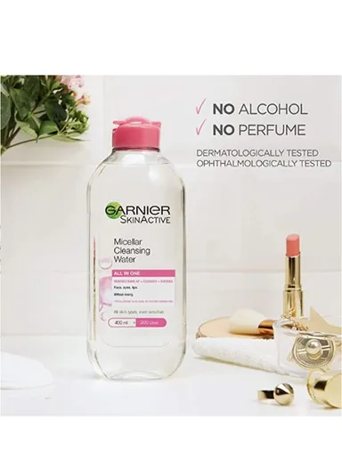 400ml Micellar Water Facial Cleanser and Makeup Remover Pink for Sensitive Skin