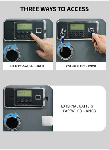 55Kg Digital Keypad High-Security Thick Heavy Walls Built-In LED Display Safe Box K1-560 (W42 x D35 x H56)cm