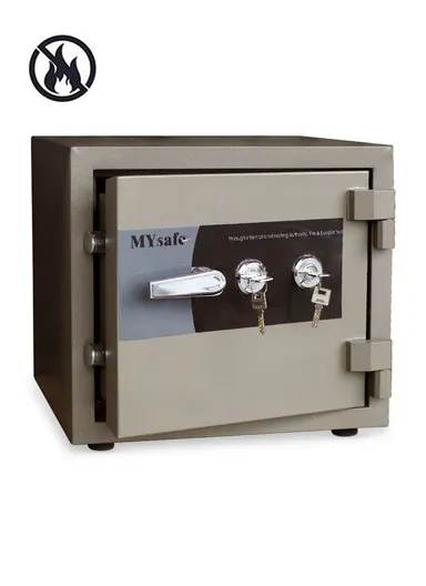 55Kg (W45 x D43 x H42)cm Fireproof Heavy Duty Steel Construction Key Lock Locking System Built-In Steel Locking Bolts Safe Box K3-400SS