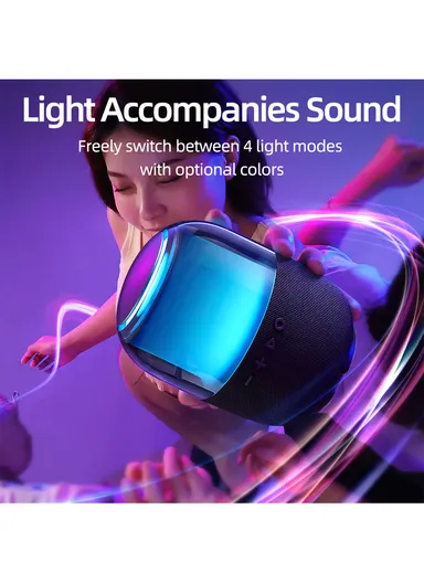 1500mAh Atmosphere Lamp Bluetooth 5.3 Speaker JR-ML05