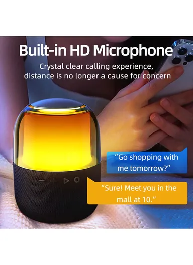 1500mAh Atmosphere Lamp Bluetooth 5.3 Speaker JR-ML05