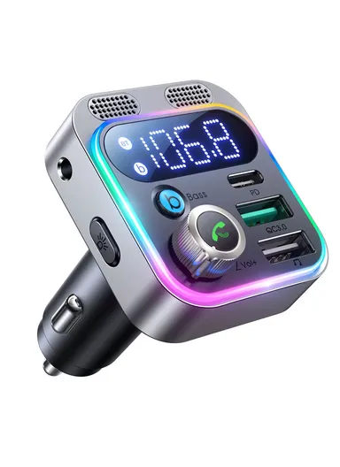 48W Car Wireless FM Transmitter JR-CL16 - Silver