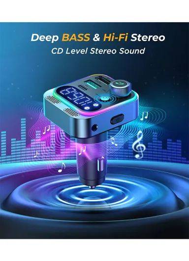 48W Car Wireless FM Transmitter JR-CL16 - Silver