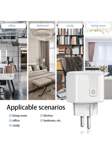 20A WiFi Outlet Smart Plug, Amazon Alexa Google Assistant Smart Plug - White