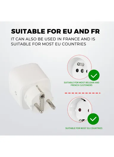 20A WiFi Outlet Smart Plug, Amazon Alexa Google Assistant Smart Plug - White