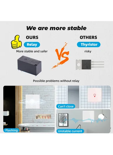 433MHZ 1 Gang WiFi Wall Plug Smart Touch Switch For Alexa Google Home TMW403 - Black