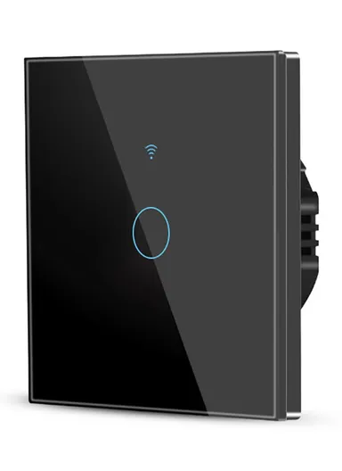 433MHZ 1 Gang WiFi Wall Plug Smart Touch Switch For Alexa Google Home TMW403 - Black