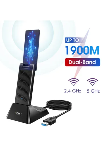 1900Mbps USB 3.0 Dual Band 2.4Ghz/5Ghz Long Range WiFi Adapter EP-AC1675