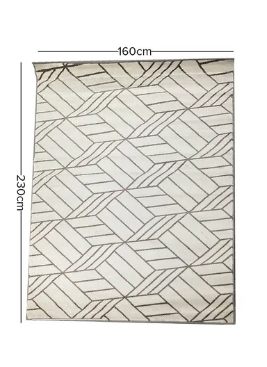 (L230 x W160)cm Geometric Super Soft Elbow Pattern Carpet