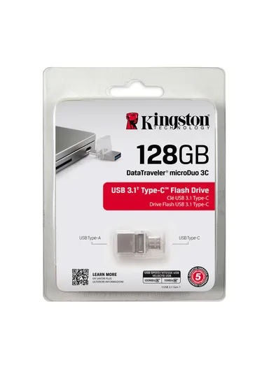 128GB DataTraveller Dual Interface USB3.1 Type-C Flash Drive 