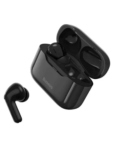 Bluetooth 5.0 Headphones In-Ear Wireless Earbuds With Wireless Charging Function Simu S2 - Black