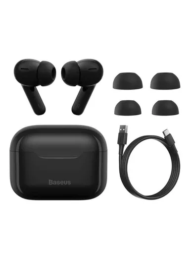 Bluetooth 5.0 Headphones In-Ear Wireless Earbuds With Wireless Charging Function Simu S2 - Black