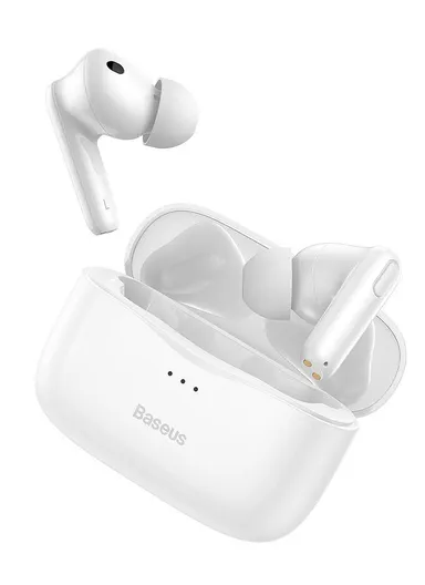 Bluetooth 5.0 Headphones In-Ear Wireless Earbuds With Wireless Charging Function Simu S2 - White