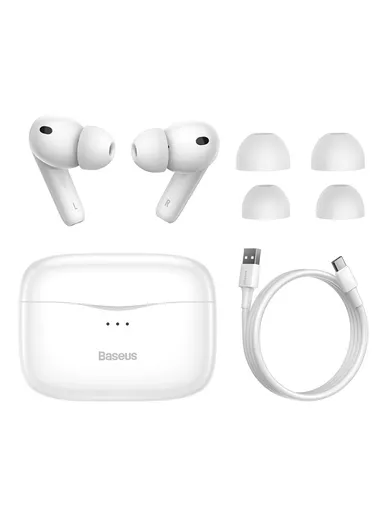 Bluetooth 5.0 Headphones In-Ear Wireless Earbuds With Wireless Charging Function Simu S2 - White