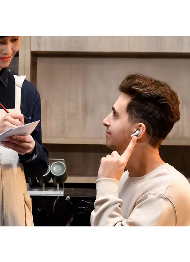 Bluetooth 5.0 Headphones In-Ear Wireless Earbuds With Wireless Charging Function Simu S2 - White