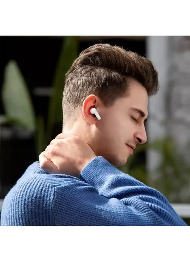 Bluetooth 5.0 Headphones In-Ear Wireless Earbuds With Wireless Charging Function Simu S2 - White