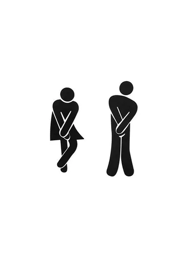 2PCS Three-Dimensional Acrylic Mirror Wall Stickers Mall Men And Women Logo-JM035 (L17/15 x W6/5 x T0.02)cm