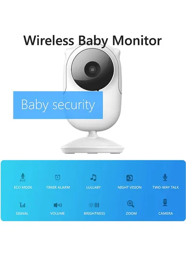 2.4" TFT 2-Way Talk Night Vision Screen Video Baby Monitor With Digital Colour Camera, Wireless View Video &amp; Alarm System SM25