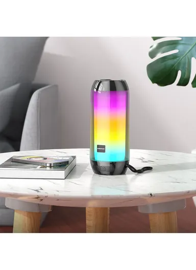 1200mAh battery v5.3 Multi-Color LED Effect Vivid Sound TWS wireless speaker BR25 (W7 x H19)cm