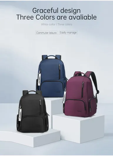 14" Laptop School Backpack Bag T-B9178 (W28 x D13 x H41)cm - Blue