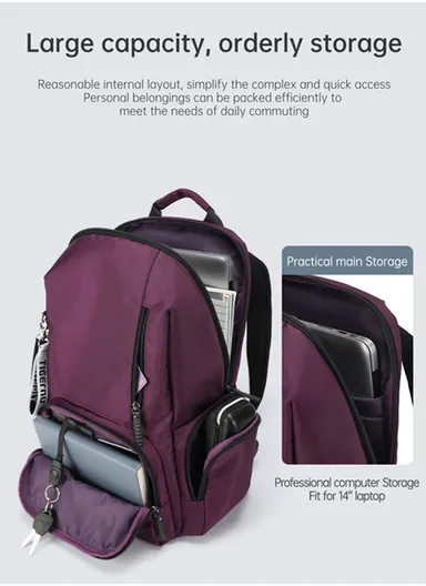 14" Laptop School Backpack Bag T-B9178 (W28 x D13 x H41)cm - Blue