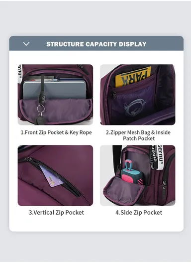 14" Laptop School Backpack Bag T-B9178 (W28 x D13 x H41)cm - Blue