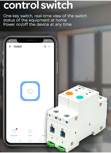 2P 63A Mobile eWelink Remote Controlled Din Rail WiFi Smart Circuit Breaker TO-Q-SR263WE