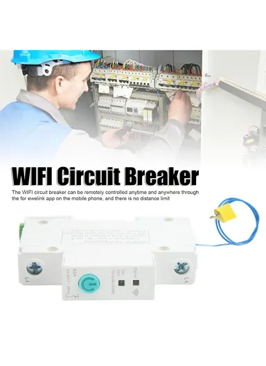 1P 63A Mobile eWelink Remote Controlled WiFi Smart Circuit Breaker TO-Q-SR163WE