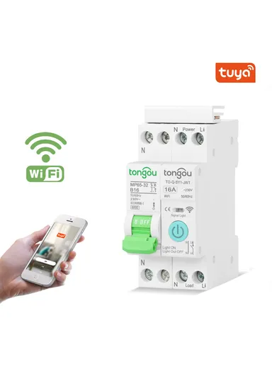 1P 32A Din Rail Tuya WiFi Smart Circuit Breaker TO-Q-MP65-SY 1-132WT