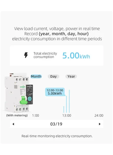 1P 32A Din Rail Tuya WiFi Smart Circuit Breaker TO-Q-MP65-SY 1-132WT
