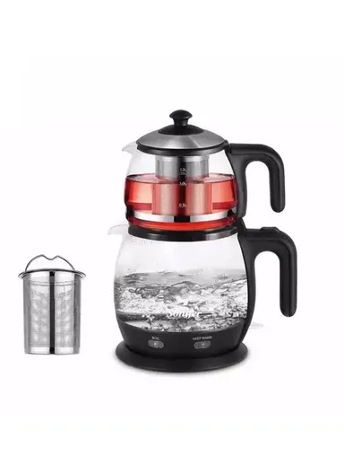 2000W 1.8L+1.2L Tea Maker Electric Kettle with Mesh Infuser Filter SF-2089 (D15.5 x H29)cm