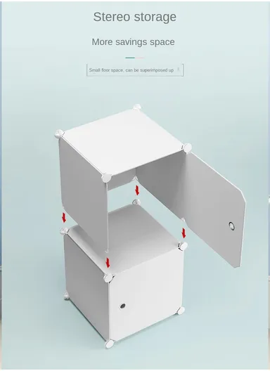 4 Shelves DIY Plastic Storage Cabinet (W70 x D35 x H140)cm