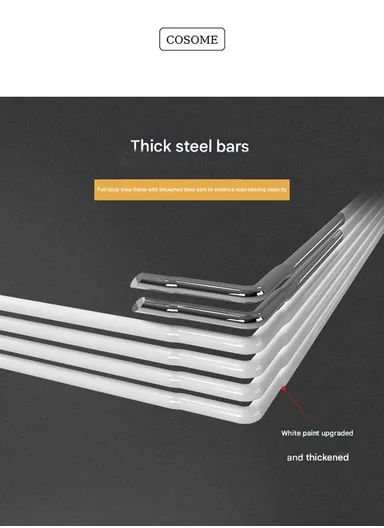 8-Cubes 4-Shelves Heavy-Duty Durable DIY Portable Closet Wardrobe Bedroom Storage Organizer with Hanging Rail (W105 x D35 x H140)cm - White