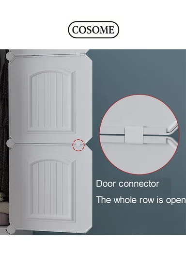 3 Shelves DIY Plastic Storage Cabinet (W70 x D35 x H105)cm - White