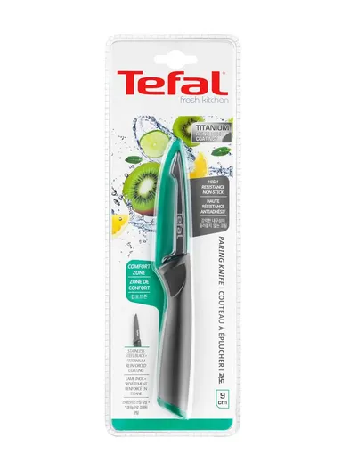 9cm Stainless Steel &amp; Titanium-Infused Non-Stick Coating Fresh Kitchen Paring Knife With Sheath K1220604