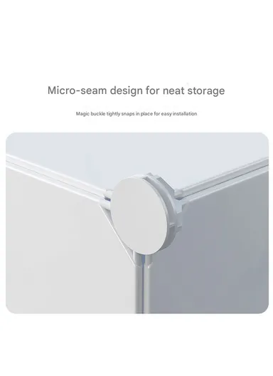 6 Cubes Waterproof DIY Plastic Storage Cabinet (W70 x D35 x H105)cm - White