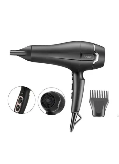 2400W 3 Heat Setting Professional Salon Series Hair Dryer AC Motor With Brusher V-450 (L29 x W9.5 x H28)cm