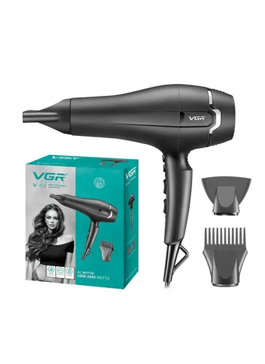 2400W 3 Heat Setting Professional Salon Series Hair Dryer AC Motor With Brusher V-450 (L29 x W9.5 x H28)cm