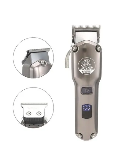 2-in-1 Professional Rechargeable Hair Clipper &amp; Trimmer, Cordless Clipper &amp; Trimmer Set with LED Display &amp; Accessories V-675 - Bronze